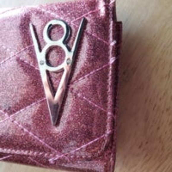 HTF Pink Glitter Lux De Ville V8 wallet EUC - Picture 2 of 11